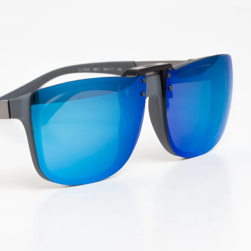 blue clipons sunglasses
