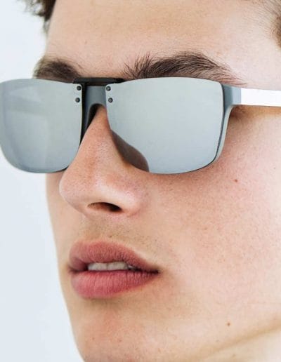 mirrored grey clipons