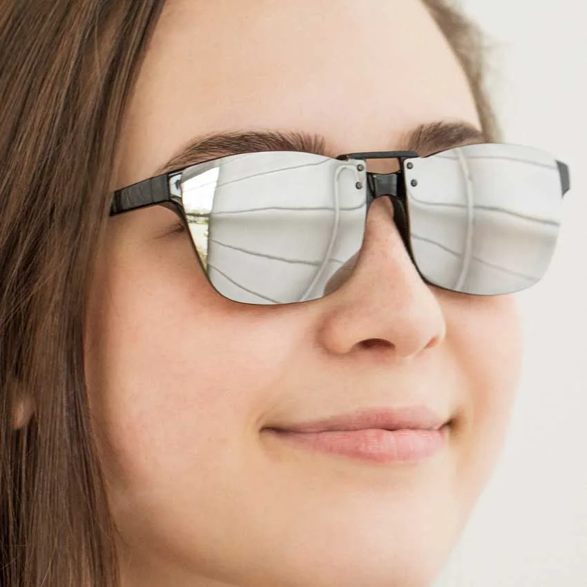 mirrored grey clipons