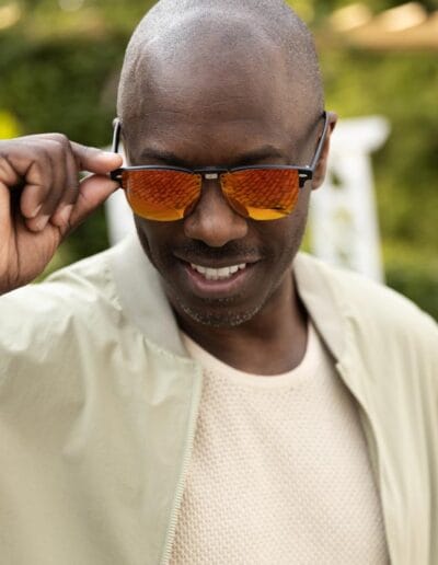 sun red mirrored clipon glasses