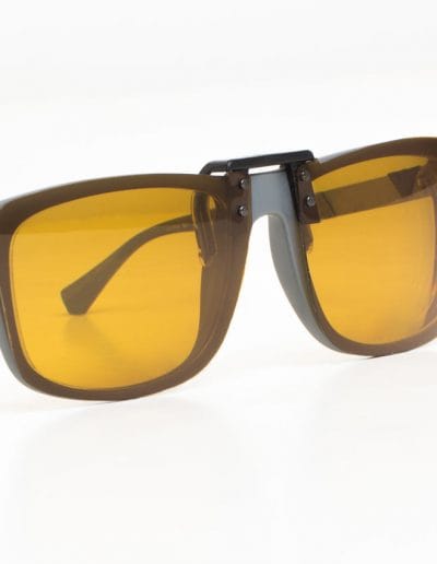 yellow clip on sunglasses